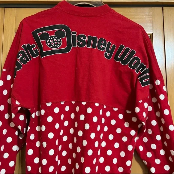 Spirit Jersey Red Polka Dot Disney Shirt Size XS - Picture 7 of 9